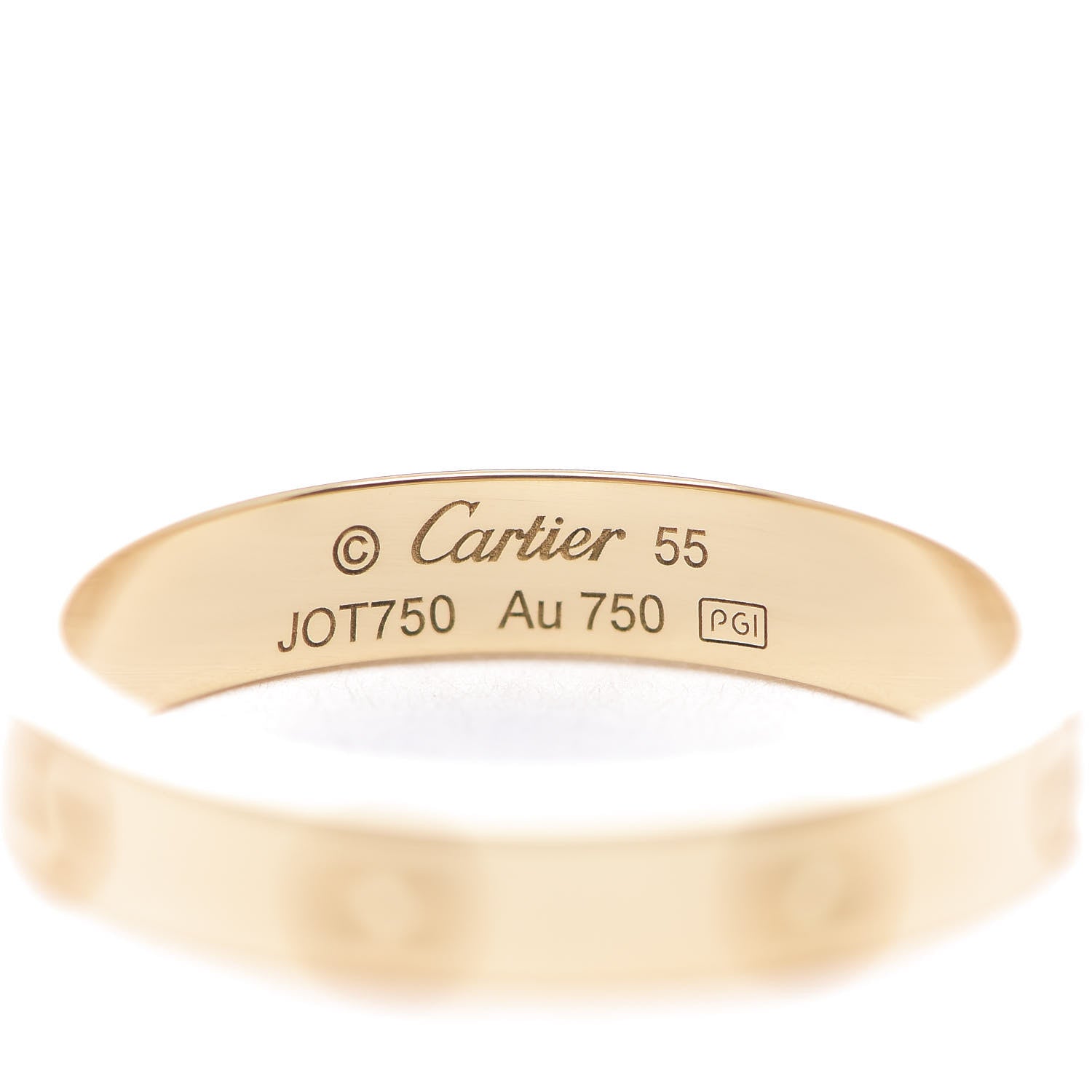 Cartier 18K Yellow Gold 3.5mm LOVE Wedding Band Ring 55 7.25 3 of 5