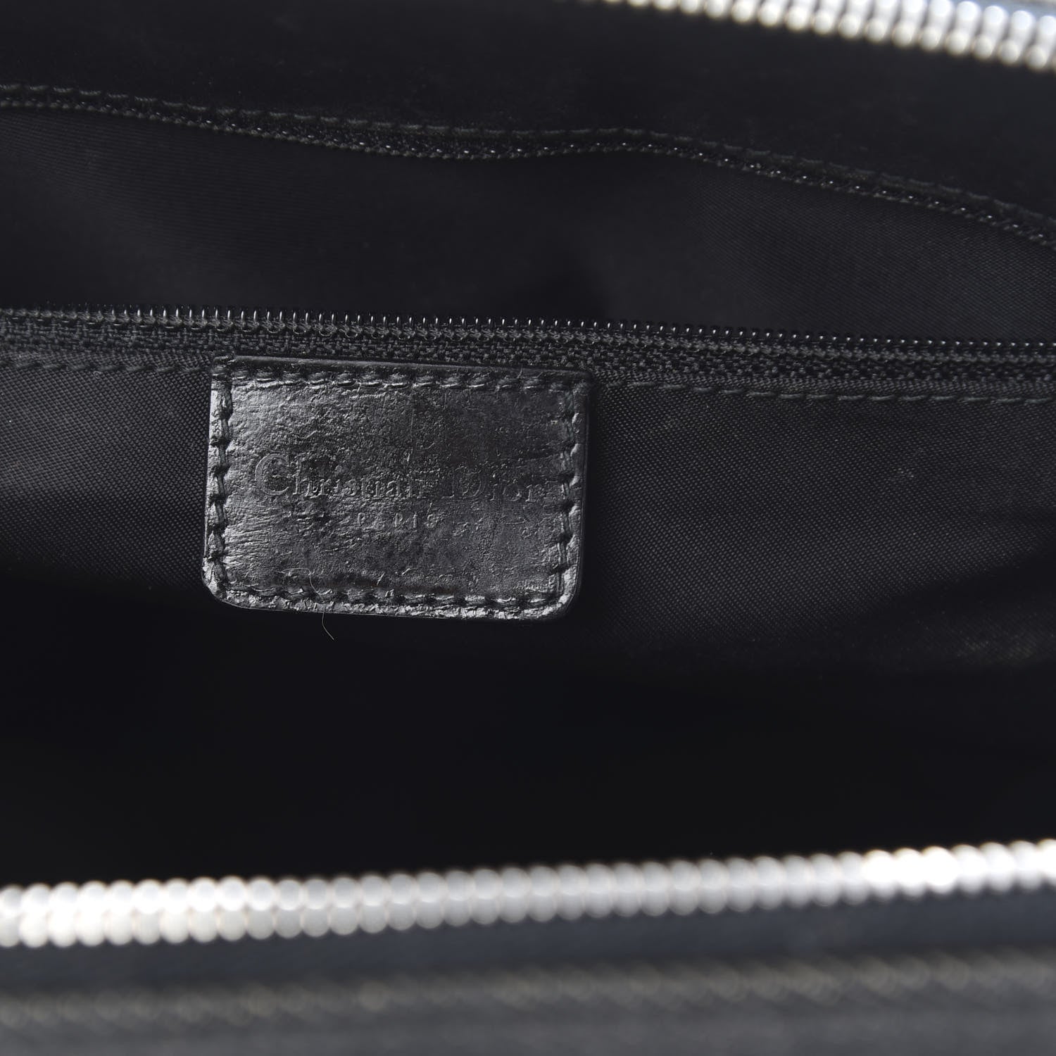Christian Dior Denim Perforated Trailer Trash Tote Black 6 of 18