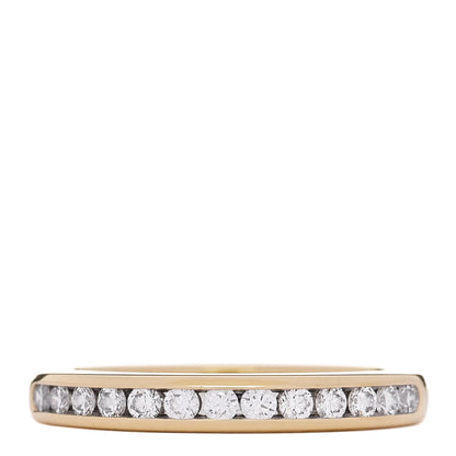 Tiffany 18K Yellow Gold Diamond 2mm Channel Set Band Ring 47 4 1 of 6