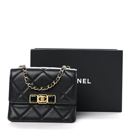 Chanel Calfskin Resin Quilted Mini Flap Black 12 of 12