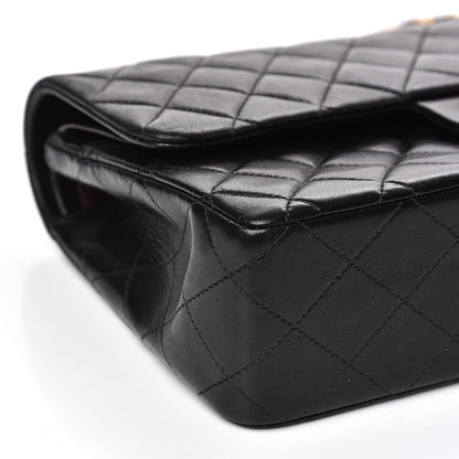 Chanel Lambskin Quilted Medium Double Flap Black 7 of 18