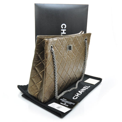 Chanel Aged Calfskin Reissue 2.55 Tote Bronze 3 of 9