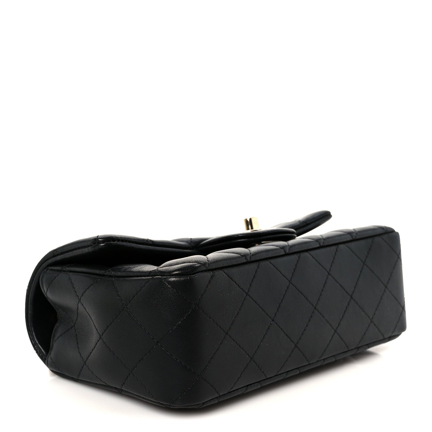 Chanel Lambskin Quilted Mini Rectangular Flap Black 4 of 12