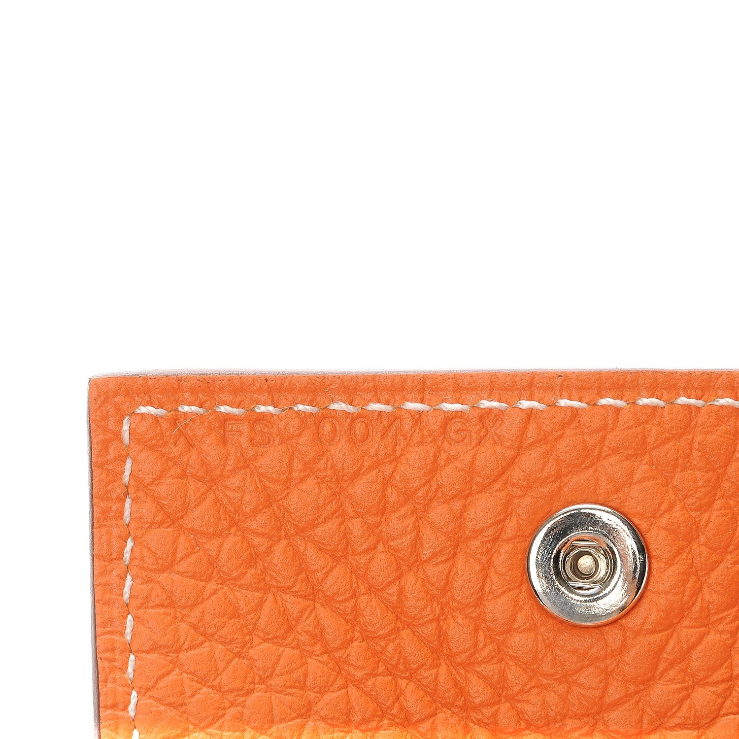 Hermes Taurillon Clemence Mises et Relances MM Change Tray Orange Etoupe 5 of 6