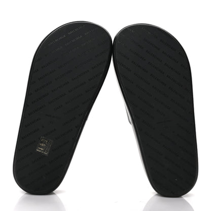 Balenciaga Smooth Nappa Logo Rise Platform Sandals 41 Black White 6 of 7