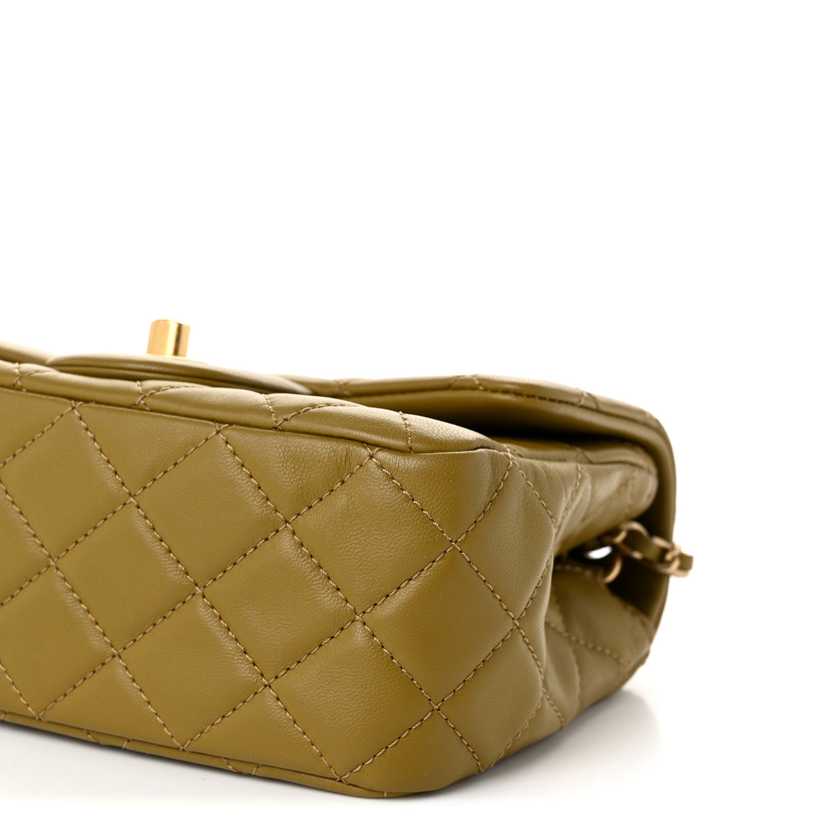 Chanel Lambskin Quilted Mini Pearl Crush Flap Green 10 of 10