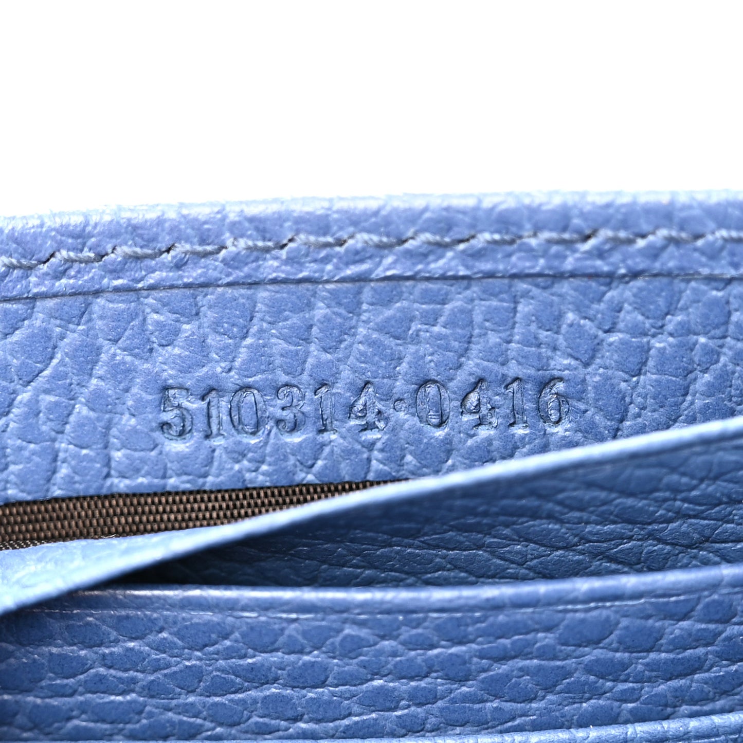 Dollar Calfskin Interlocking G Chain Wallet Caspian