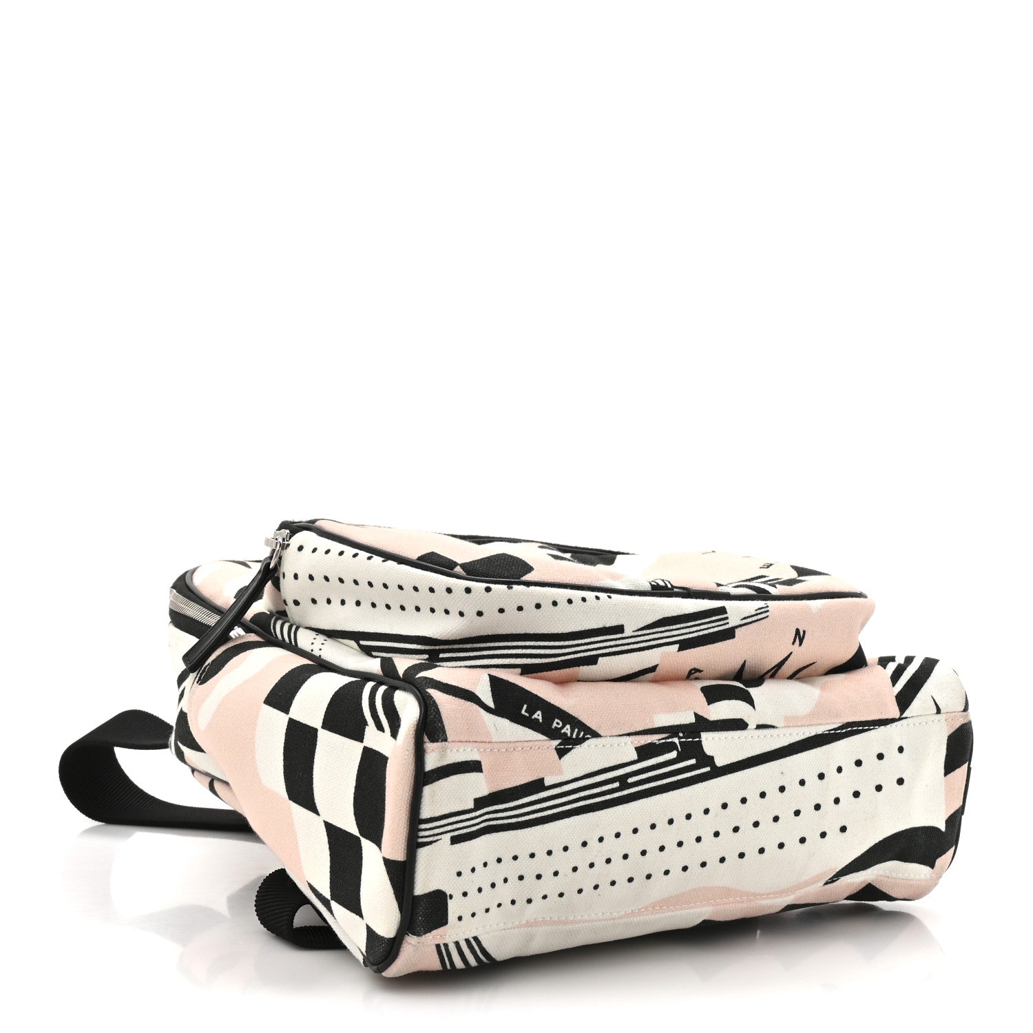 Chanel Canvas Cruise La Pausa Print Backpack Pink White Black