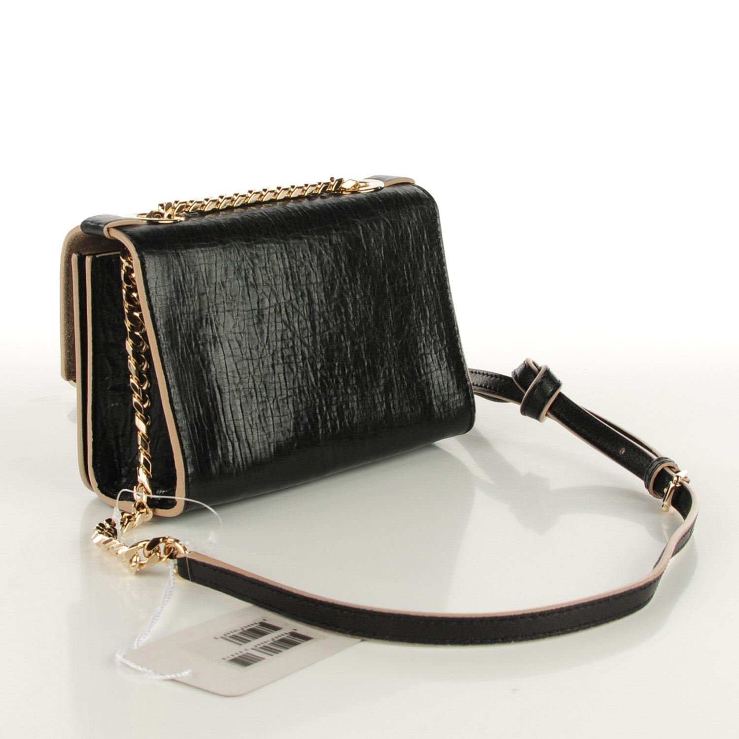 Jimmy Choo Washed Crinkled Calfskin Mini Rebel Crossbody Bag Black 3 of 7