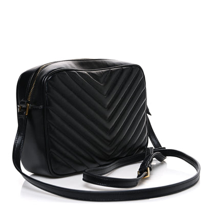 Saint Laurent Calfskin Matelasse Monogram Lou Camera Bag Black 3 of 10