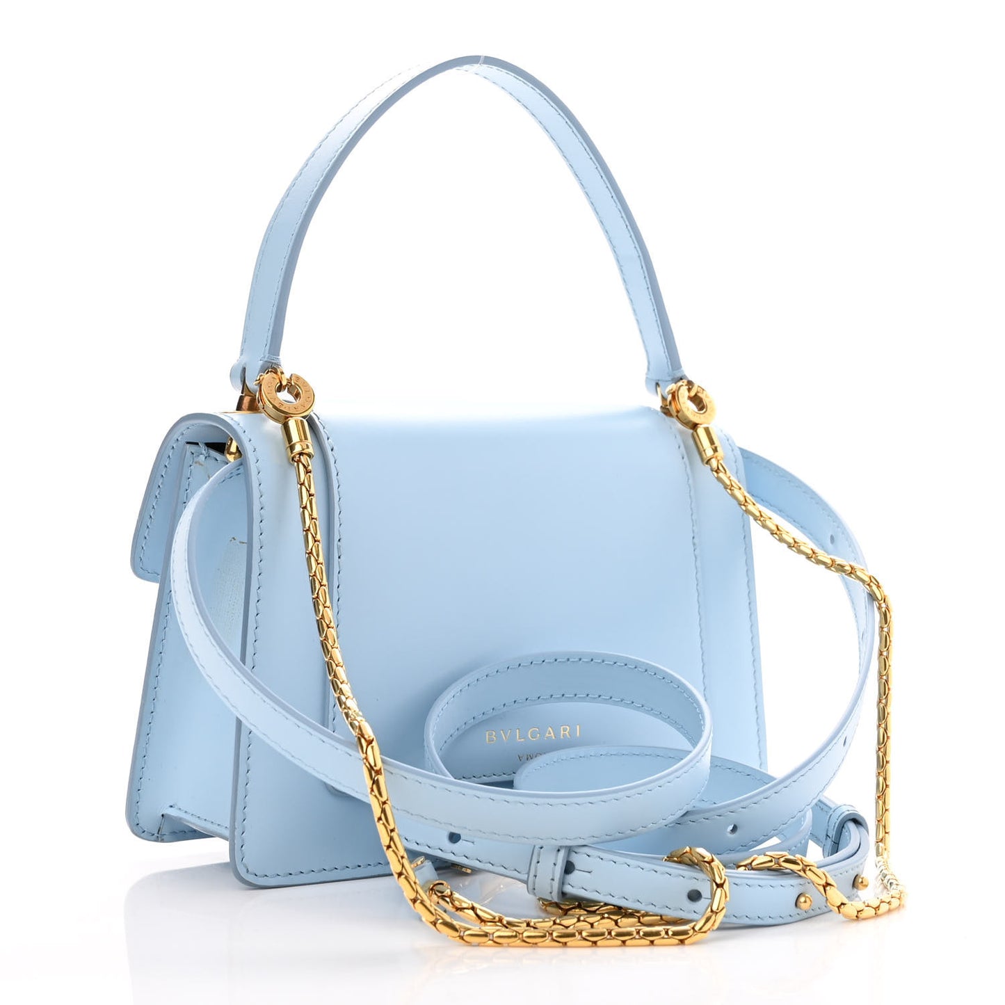 x ALEXANDER WANG Calfskin Serpenti Top Handle Belt Bag Baby Blue