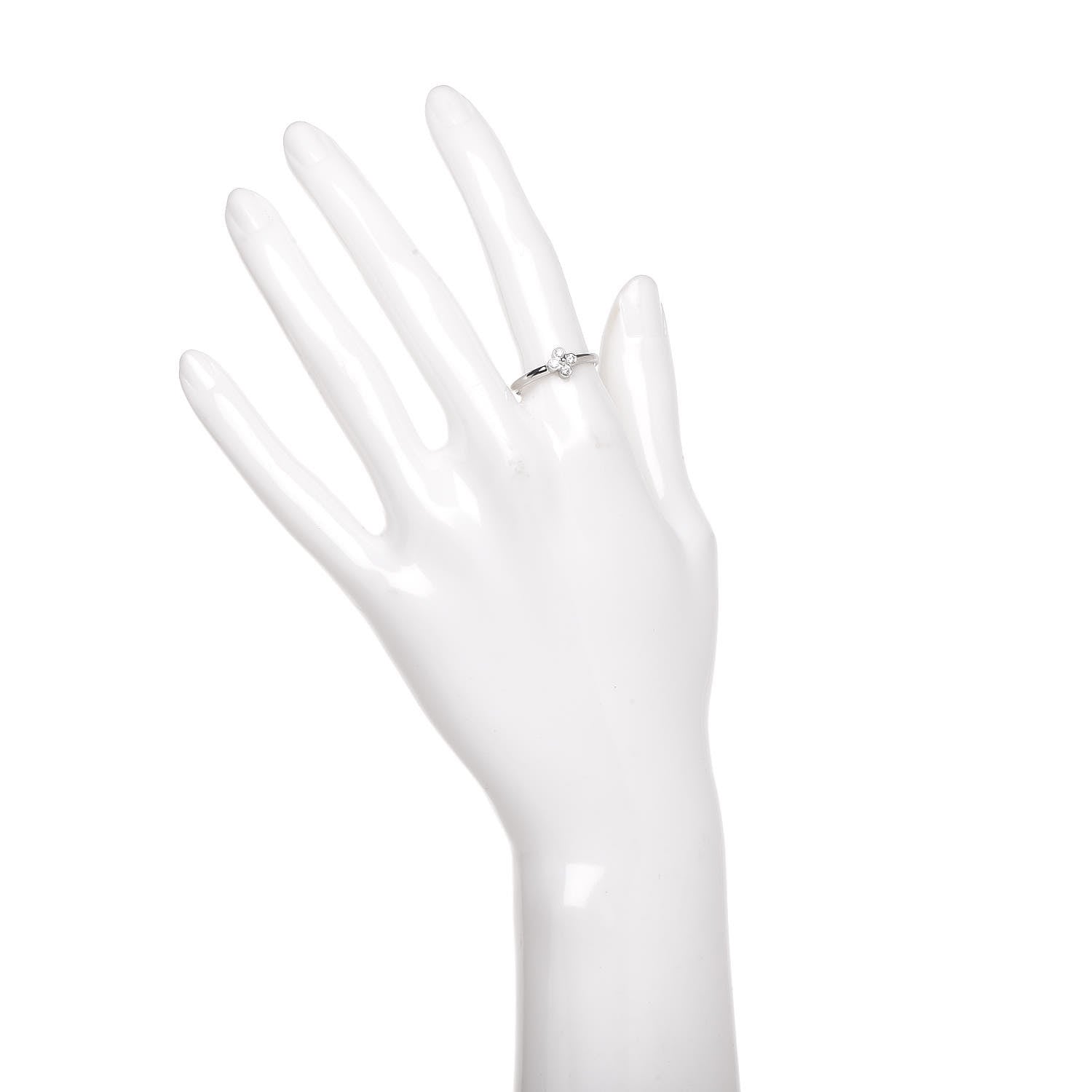 Tiffany Platinum Diamond Lace Ring 54 6.75 2 of 6