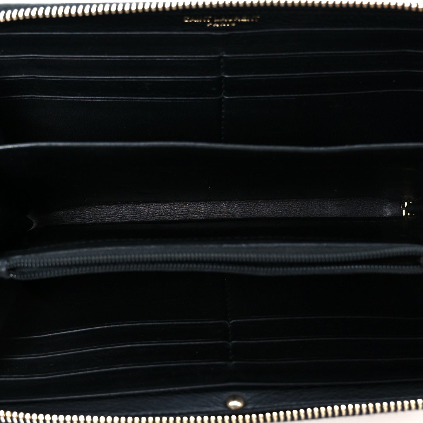 Calfskin Classic Y Ligne Zip Around Wallet Black