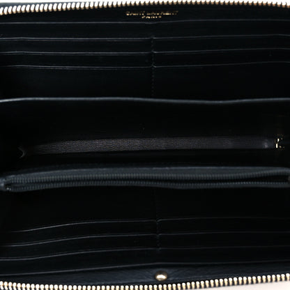Saint Laurent Calfskin Classic Y Ligne Zip Around Wallet Black 10 of 16