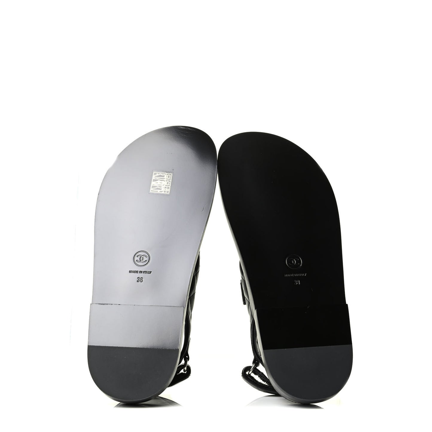 Lambskin Velcro Dad Sandals 38 Black