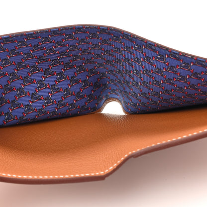 Hermes Evercolor Citizen Twill Compact Wallet Gold Bleu De France Bleu Saphir 6 of 9