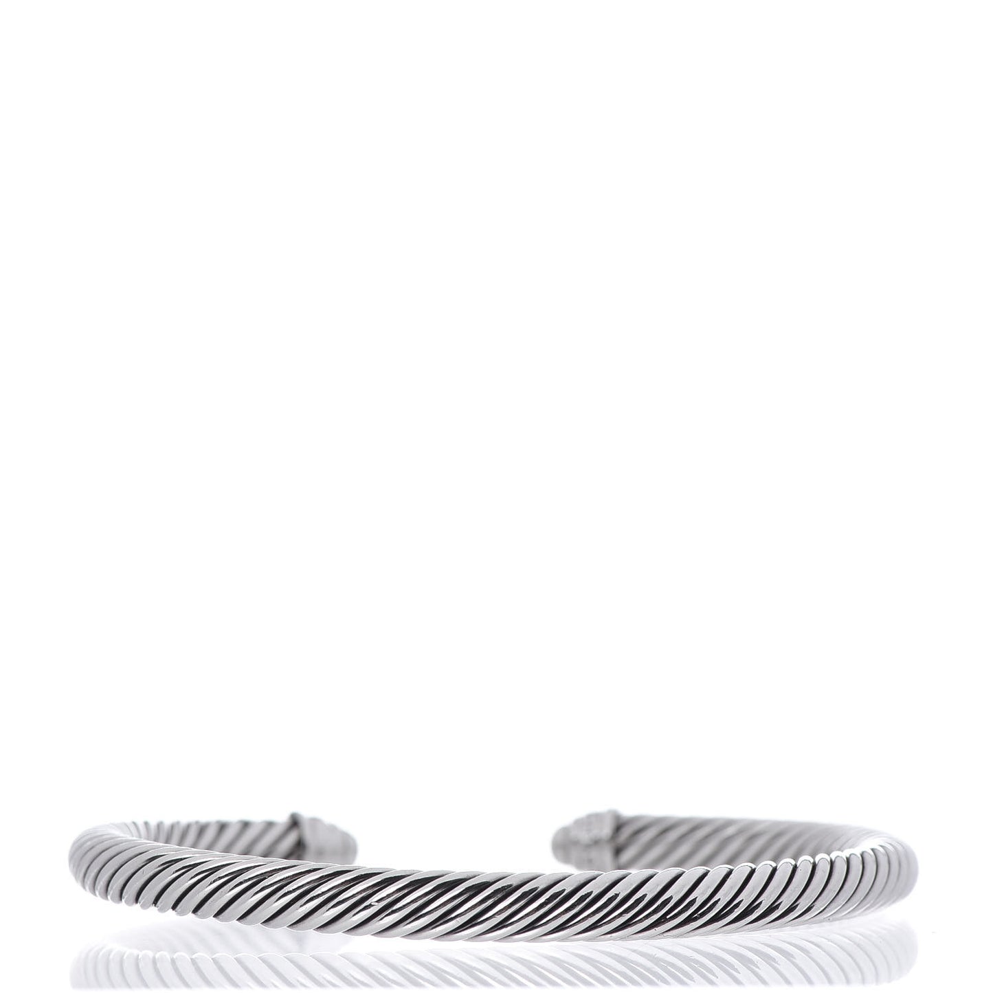 Sterling Silver Diamond 5mm Cable Classics Dome Bracelet
