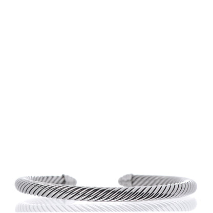 David Yurman Sterling Silver Diamond 5mm Cable Classics Dome Bracelet 3 of 4
