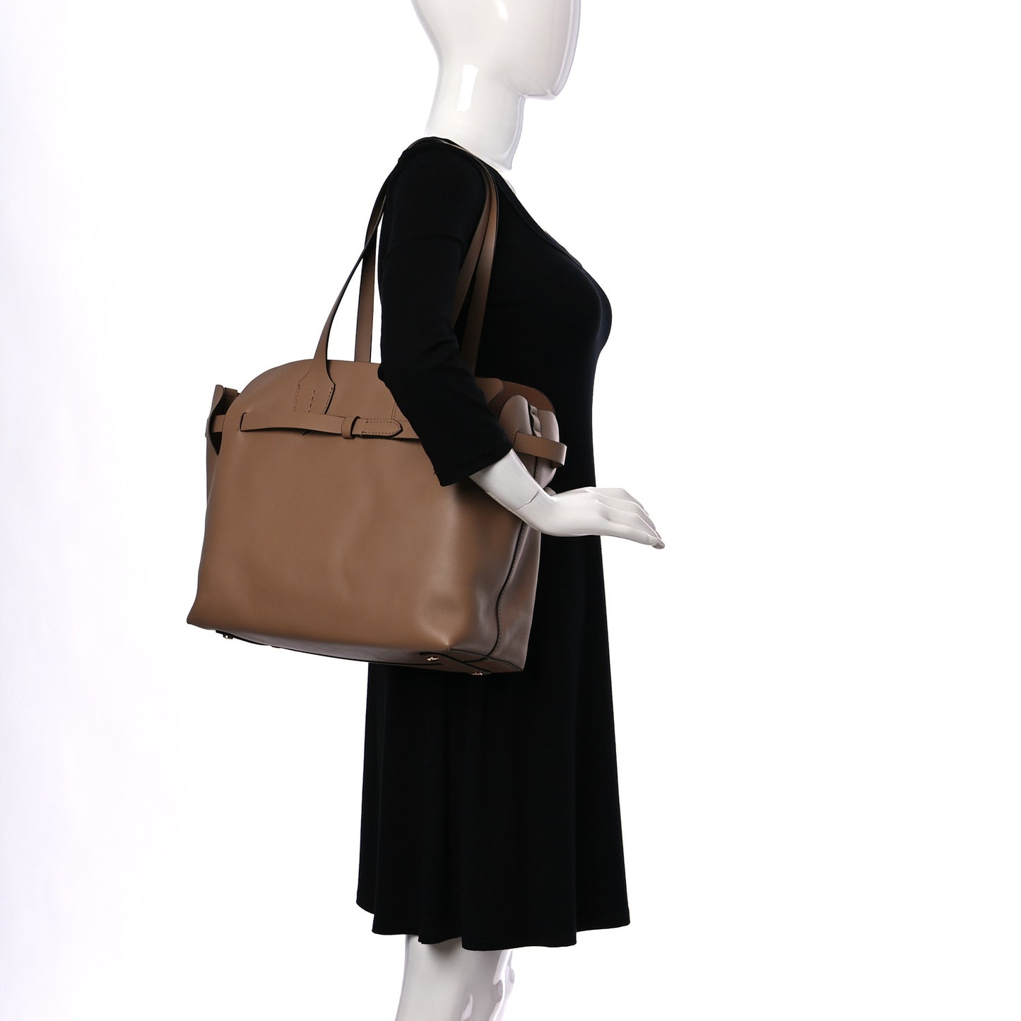 Soft Smooth Calfskin Medium Tote Camel