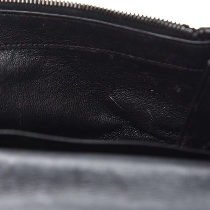 Saint Laurent Sheepskin Matelasse Monogram Rider Poncho Wallet on Chain Black 9 of 12