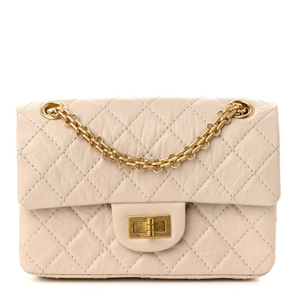 Chanel Aged Calfskin Quilted 2.55 Reissue Mini Flap Light Beige 1 of 12