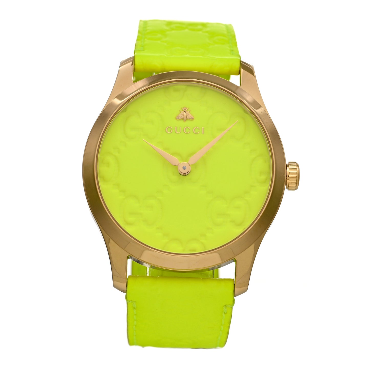 Stainless Steel Calfskin 38mm G-Timeless Quartz Watch Neon Green