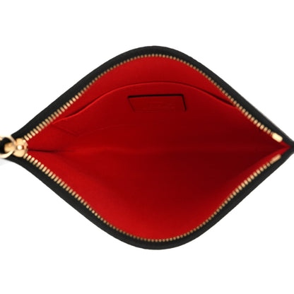 Christian Louboutin Calfskin Loubicute Charms Clutch Black 5 of 9