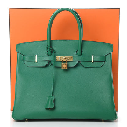 Hermes Epsom Birkin 35 Vert Vertigo 14 of 16