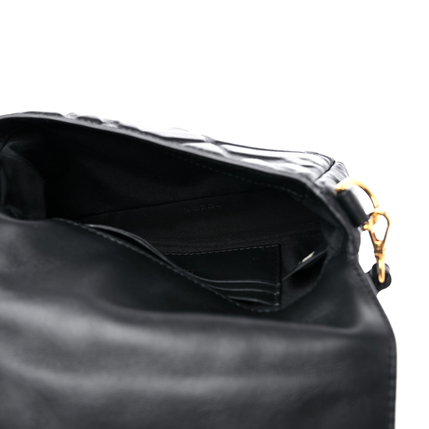 Nappa FF 1974 Embossed Mini Baguette Black