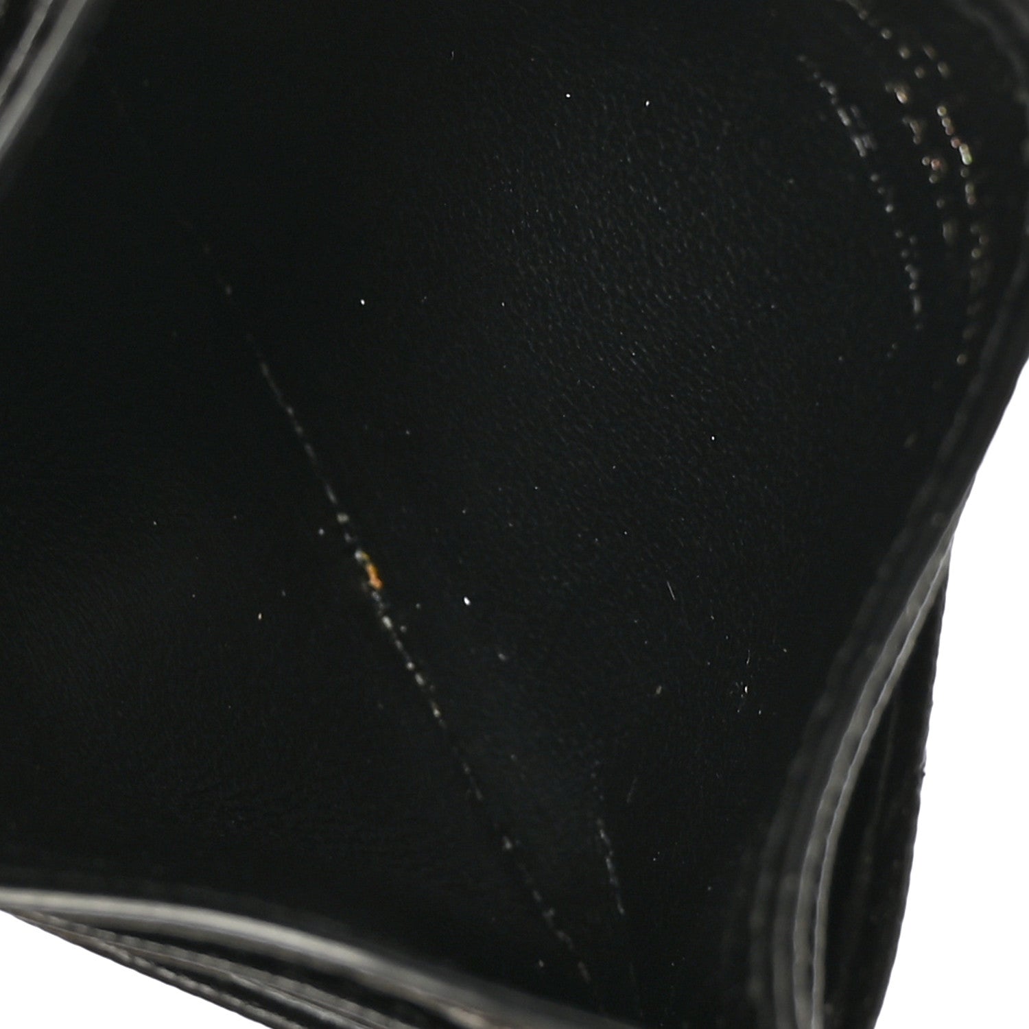 Saint Laurent Grain De Poudre Matelasse Chevron Monochrome Monogram Credit Card Case Black 5 of 7