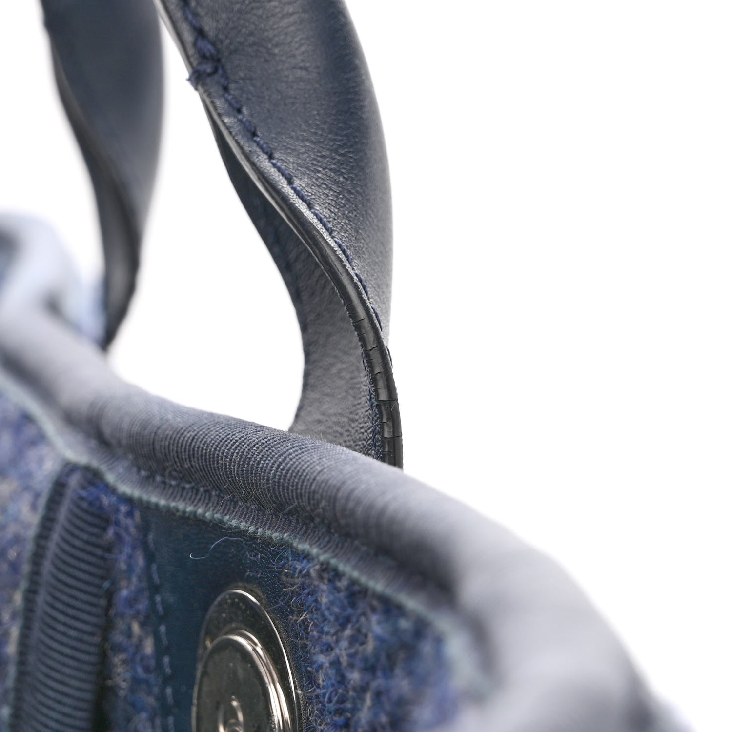 Chanel Mixed Fibers Calfskin Medium Deauville Tote Blue 11 of 11