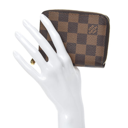 Louis Vuitton Damier Ebene Zippy Coin Purse Rose Ballerine 2 of 7