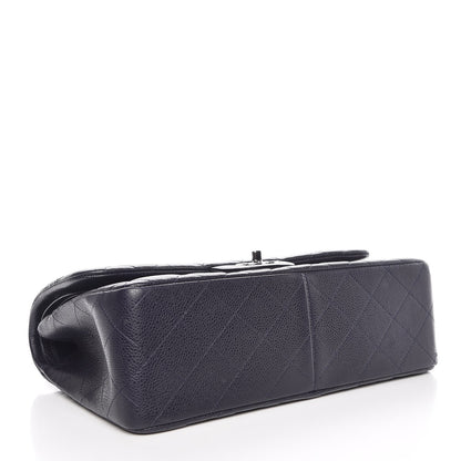 Chanel Caviar Quilted Jumbo Double Flap Navy Blue 4 of 8