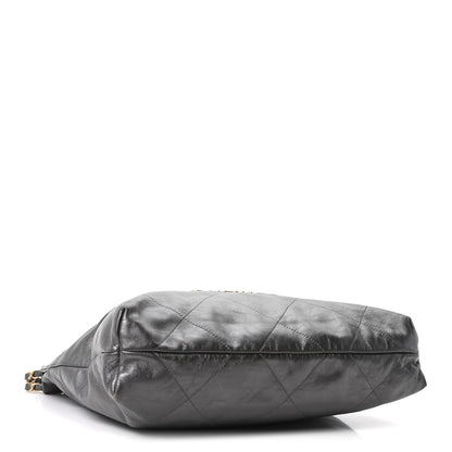 Chanel Shiny Calfskin Quilted Chanel 22 Dark Grey 5 of 11