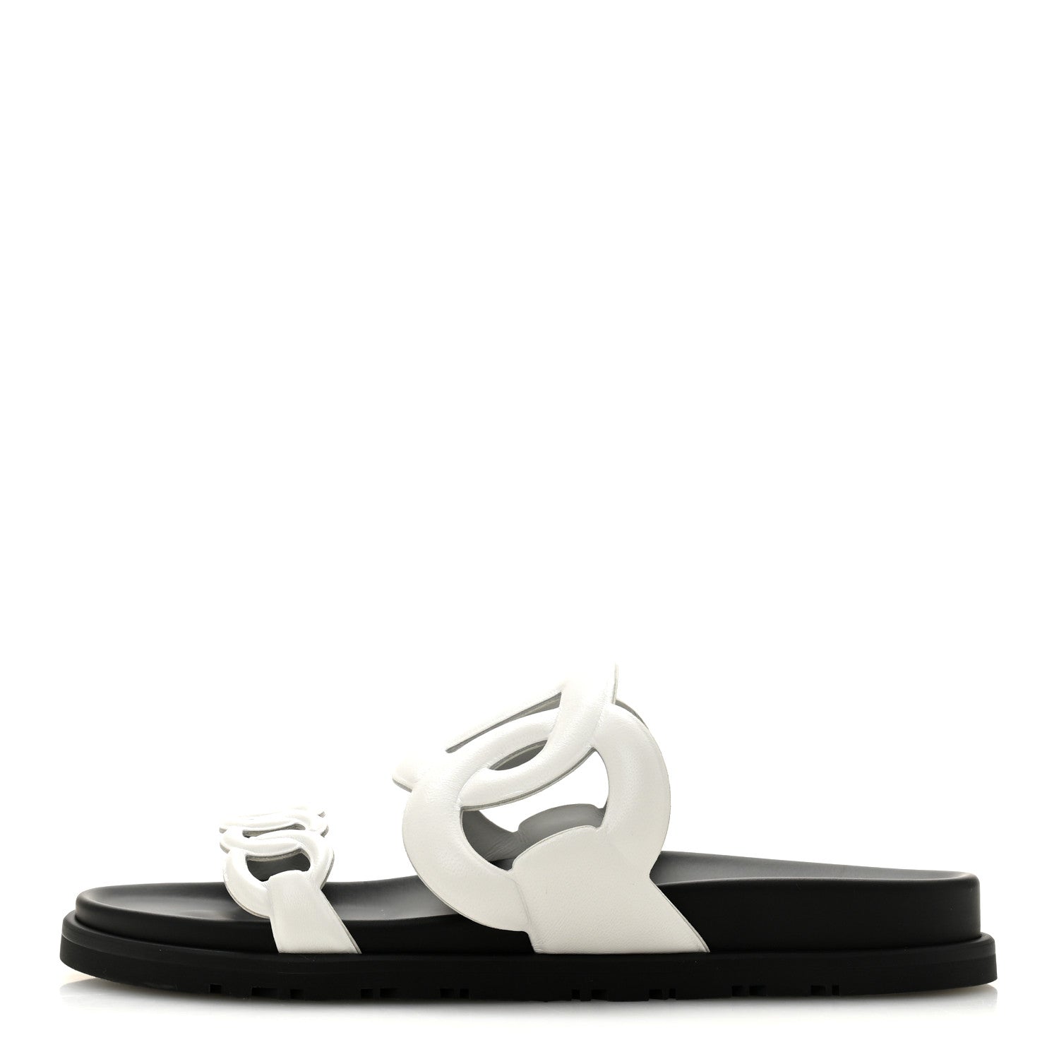 Hermes Nappa Womens Extra Sandals 37.5 White 1 of 10