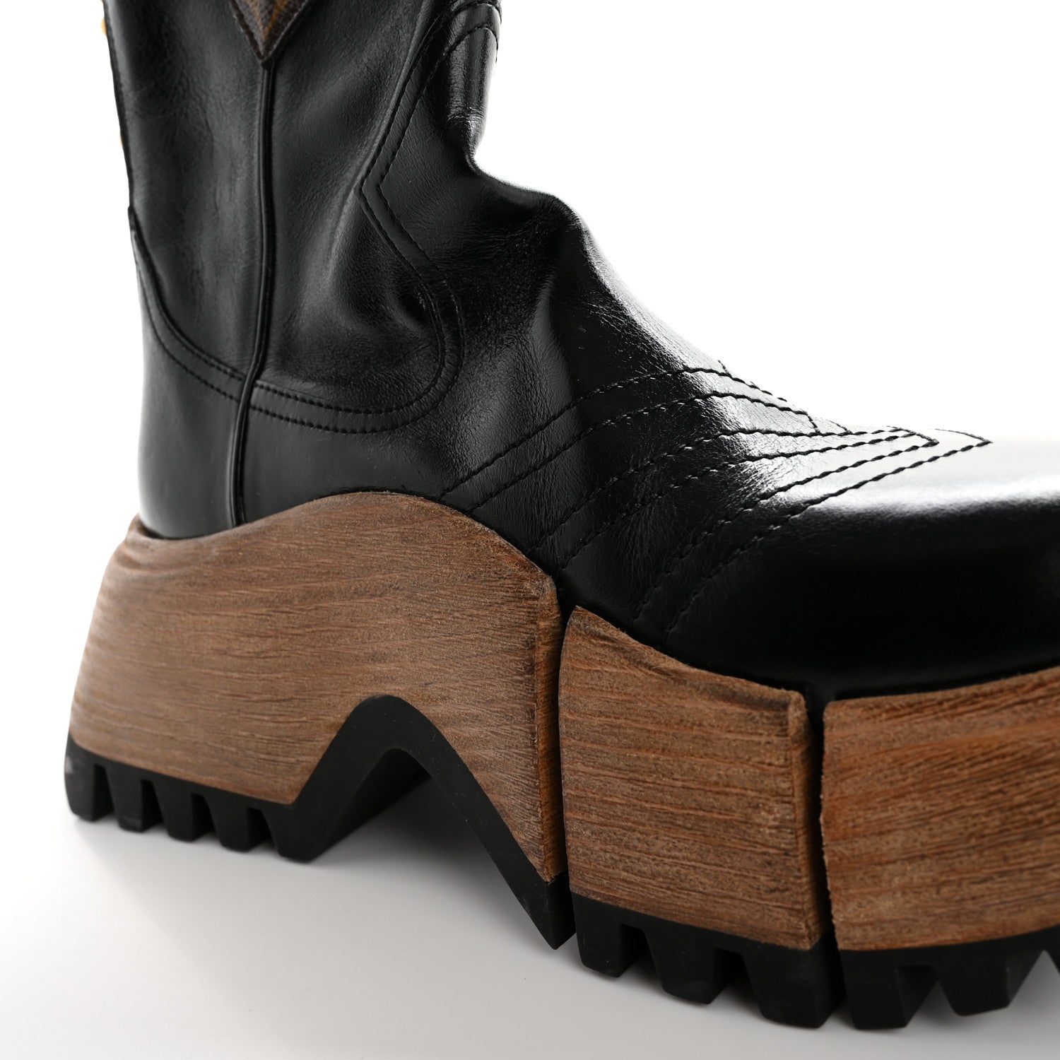 Louis Vuitton Patent Calfskin LV Zoom Platform Ankle Boots 38
