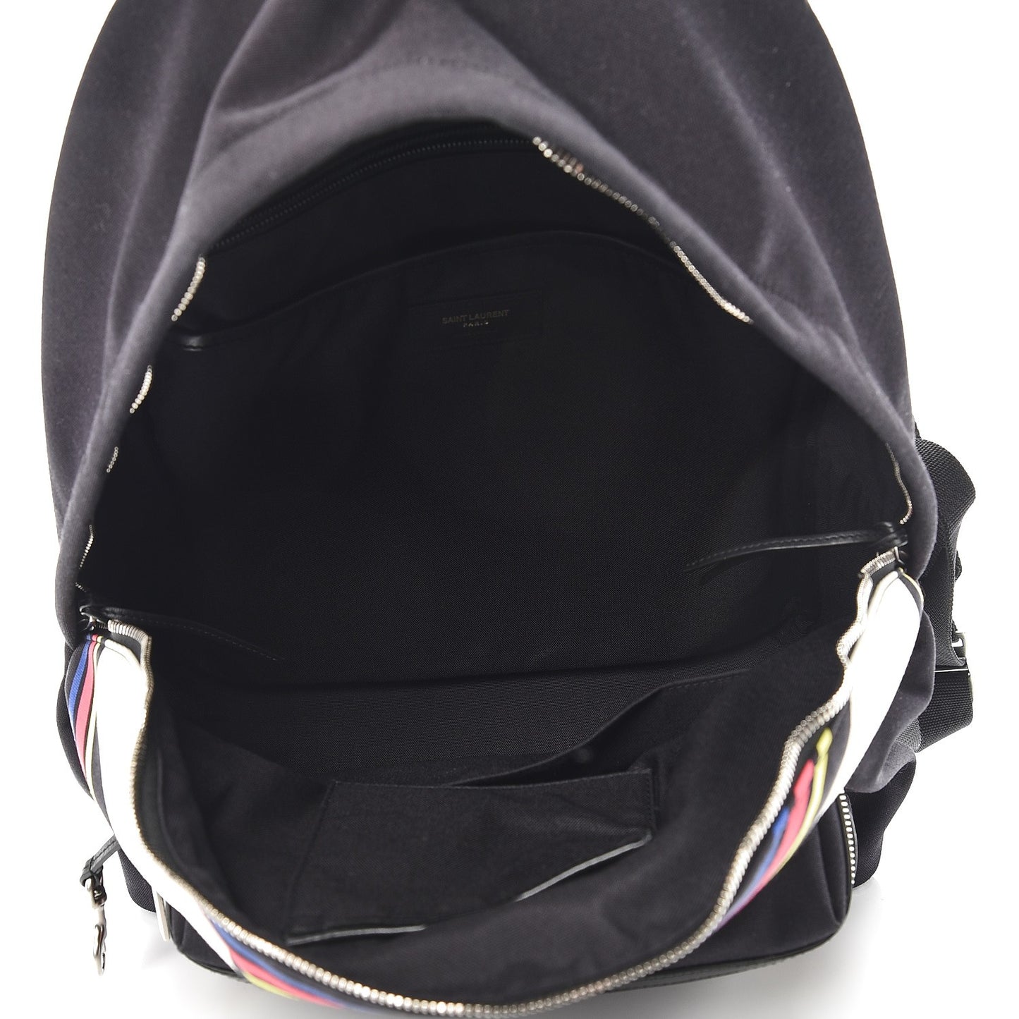 Nylon Twill Dinosaur Print City Backpack Black Multicolor