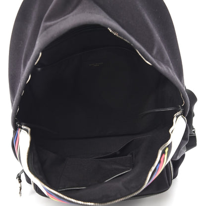 Saint Laurent Nylon Twill Dinosaur Print City Backpack Black Multicolor 6 of 16