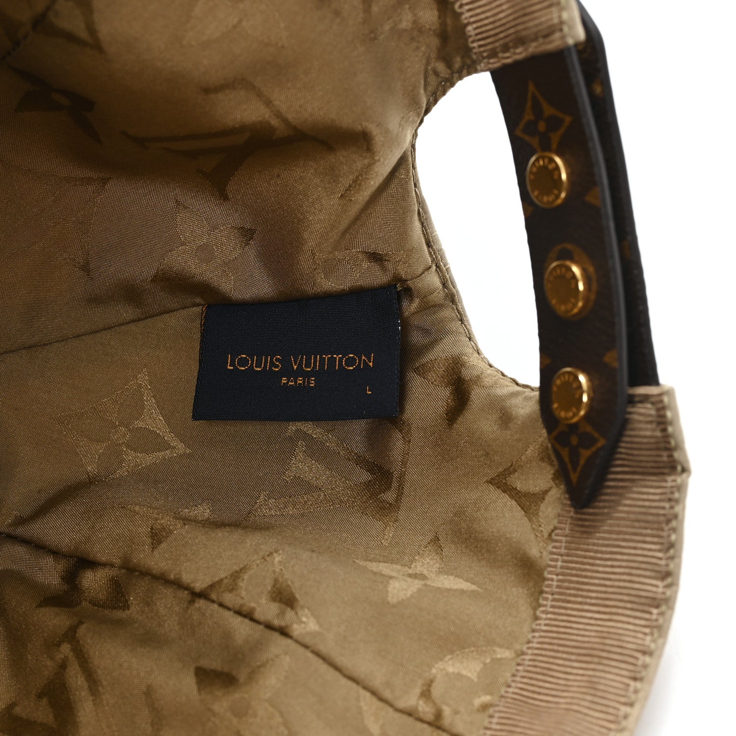 Louis Vuitton Polyester Silk Monogram LV Get Ready Cap L Beige 8 of 10