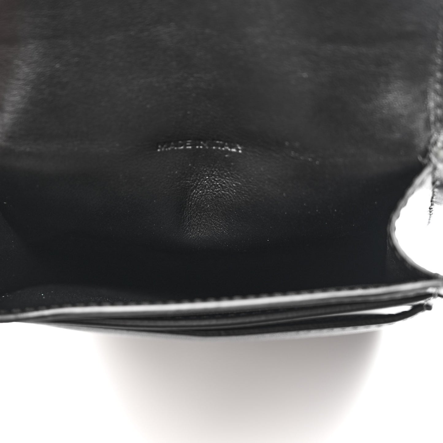 Calfskin Phone Pouch With Flap Black