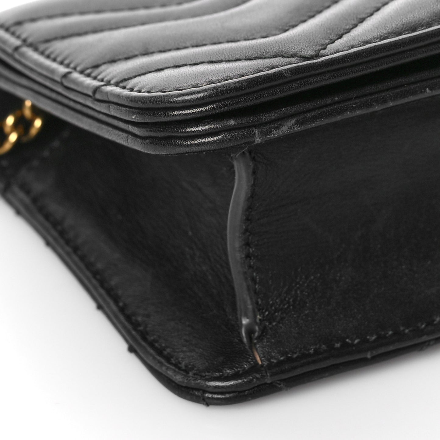 Calfskin Matelasse GG Marmont Mini Bag Black