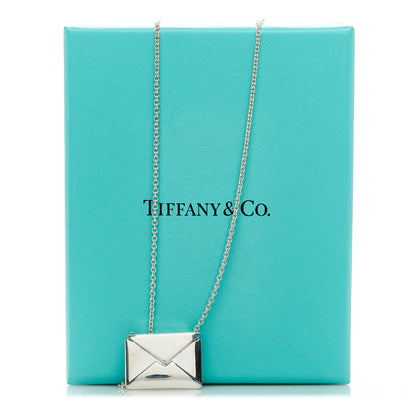 Tiffany Sterling Silver Sweet Nothings Envelope Necklace 8 of 8