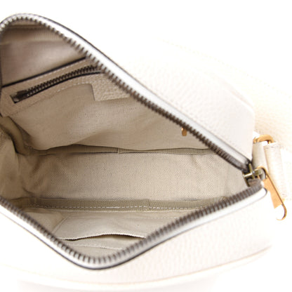 Gucci Grained Calfskin Logo Messenger Bag White 4 of 9