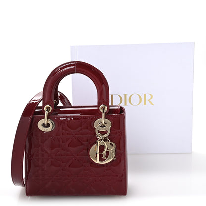 Christian Dior Patent Cannage Small Lady Dior Cherry Red 11 of 11
