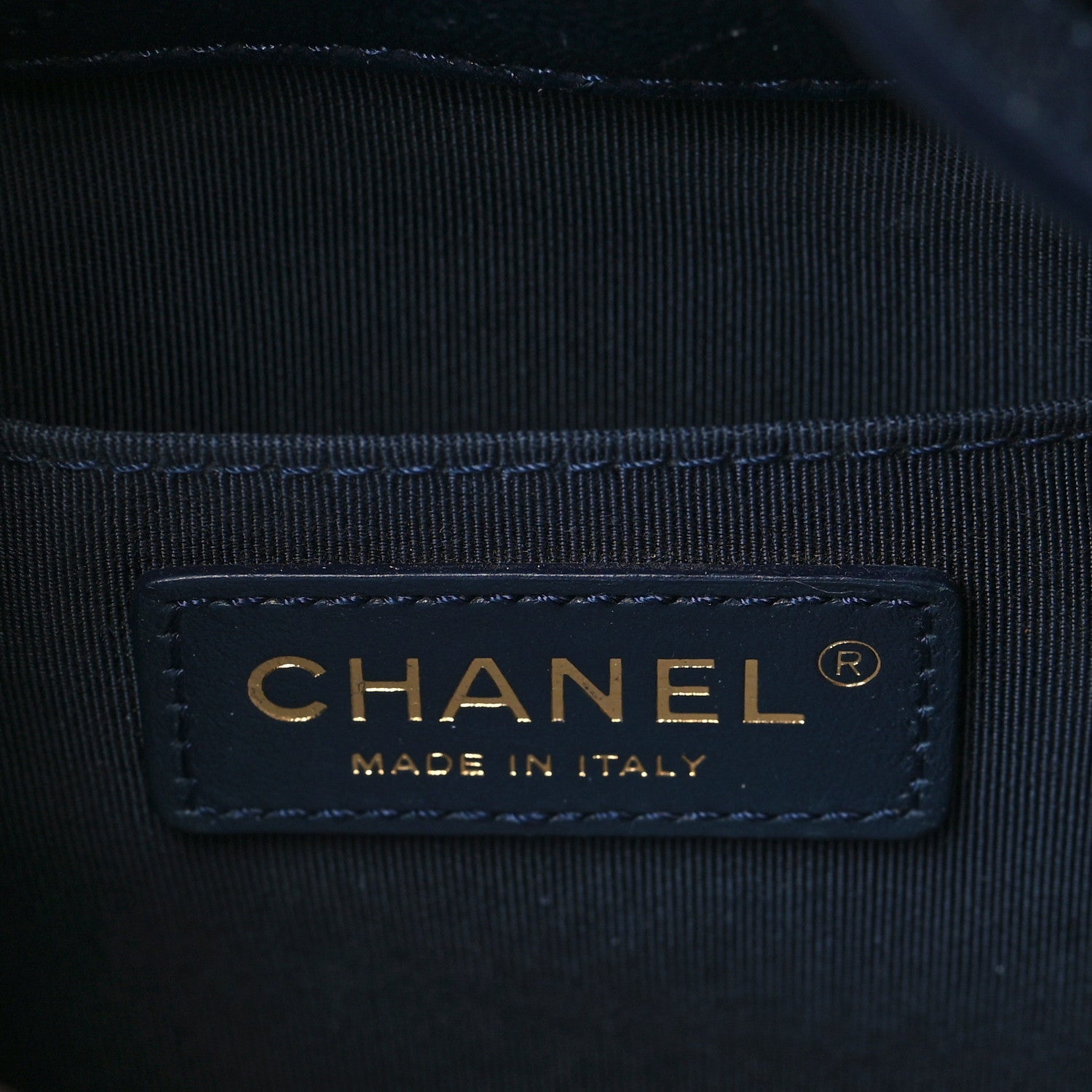 Chanel Caviar Quilted Rolled Up Bucket Drawstring Bag Navy 6 of 10