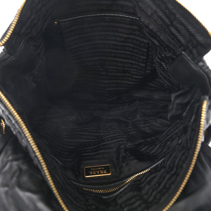 Prada Nappa Gaufre Messenger Tote Black 5 of 18