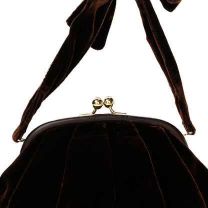 Chanel Velvet Kiss Lock Clutch Brown 9 of 13