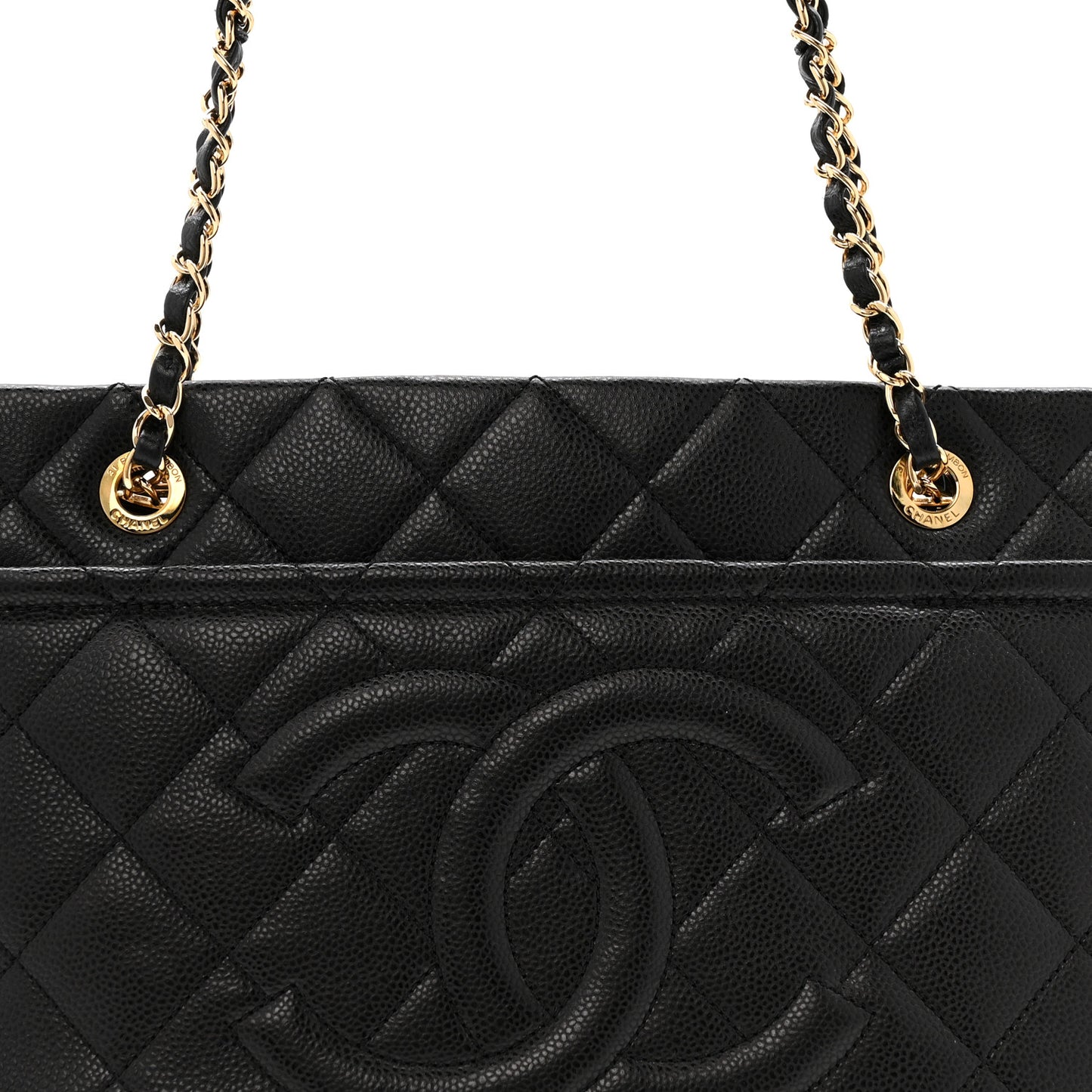 Caviar Quilted Timeless CC Soft Tote Black