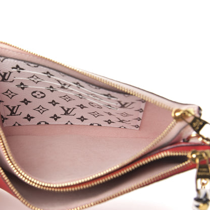 Louis Vuitton Monogram Giant Double Zip Pochette Rouge 6 of 11