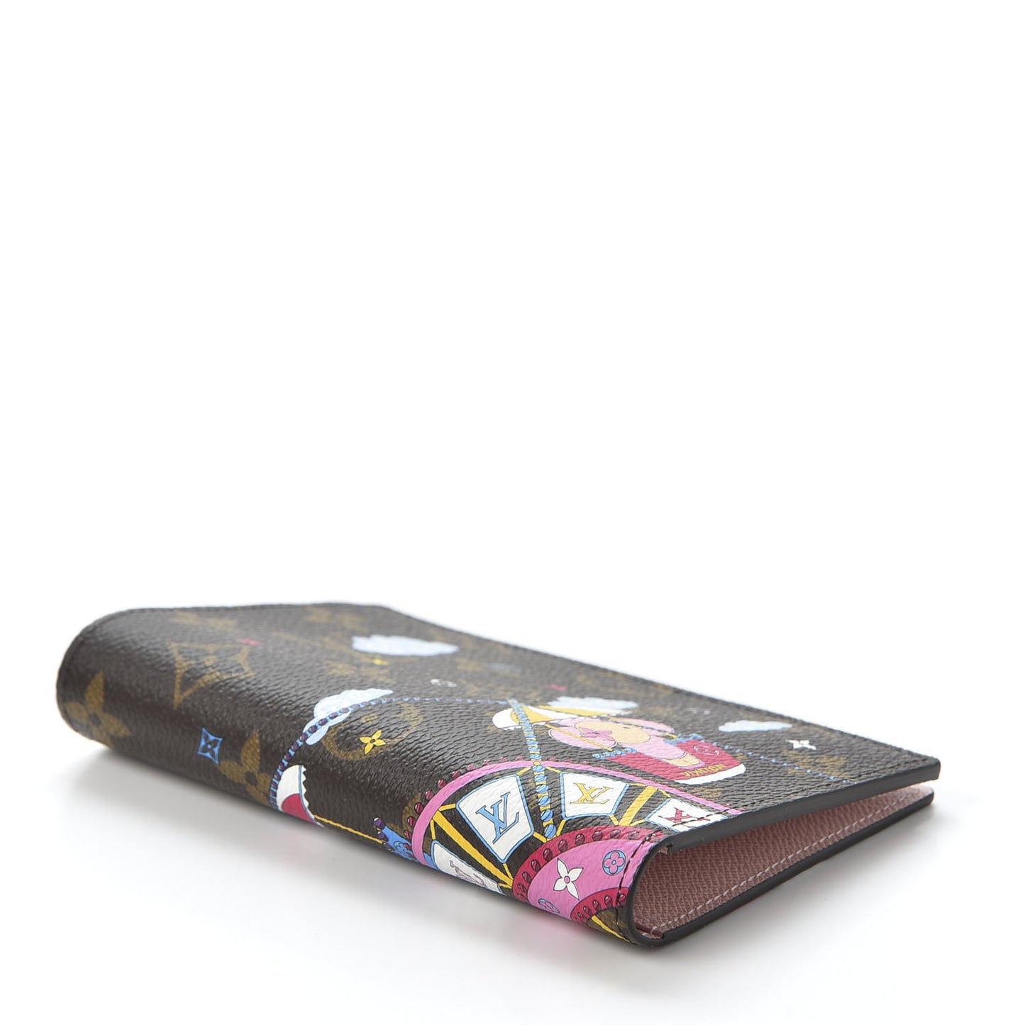 Monogram 2020 Christmas Animation Big Wheel Passport Cover Rose Ballerine